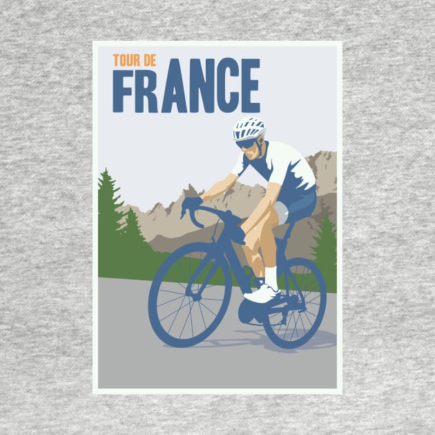 Tour de France Vintage Travel Poster Retro Design Gift by Terrybogard97